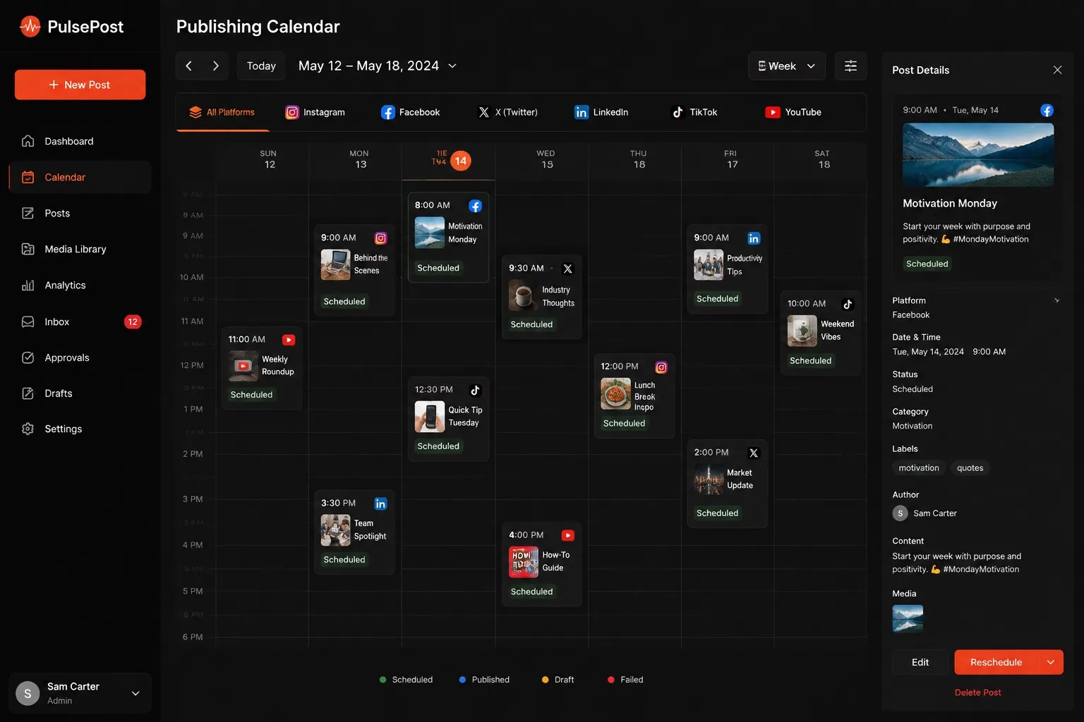 Berise publish calendar